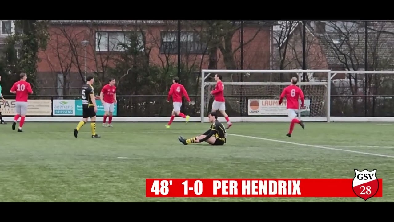 1/8 FINALES VAN DE KNVB DISTRICTSBEKER ZUID II TUSSEN GSV'28 EN RKSV DE STER : DE DOELPUNTEN