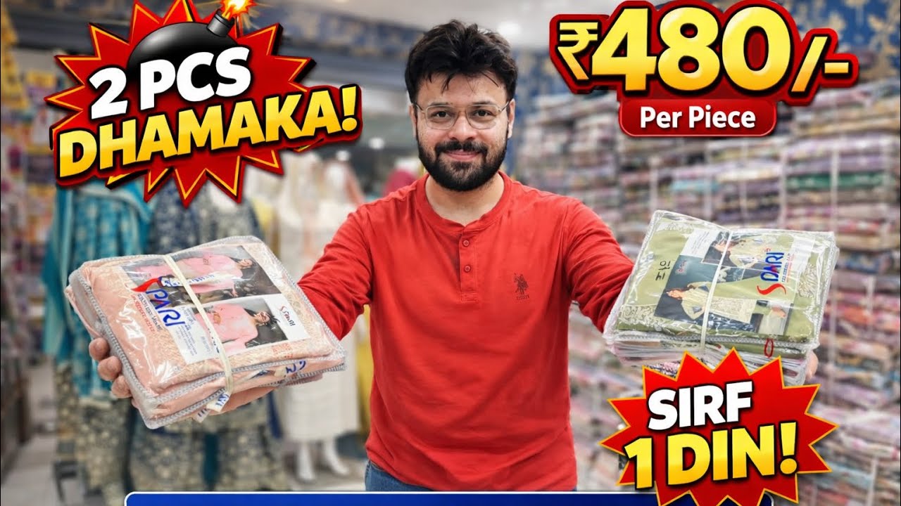 Wholesale 2 PCS Sale ₹480 😱 Ladies Suits Clearance | Hyderabad Dewan Devdi Stock