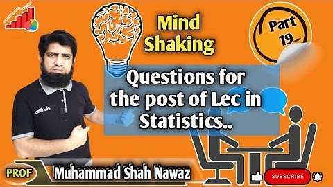 #19: Mind Shaking Interview Questions and answers of Lec in Stat✍