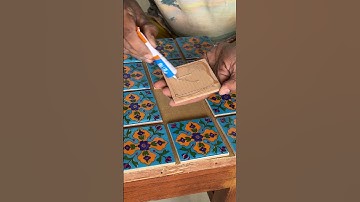 Table makeover using tiny decorative tiles! 💯