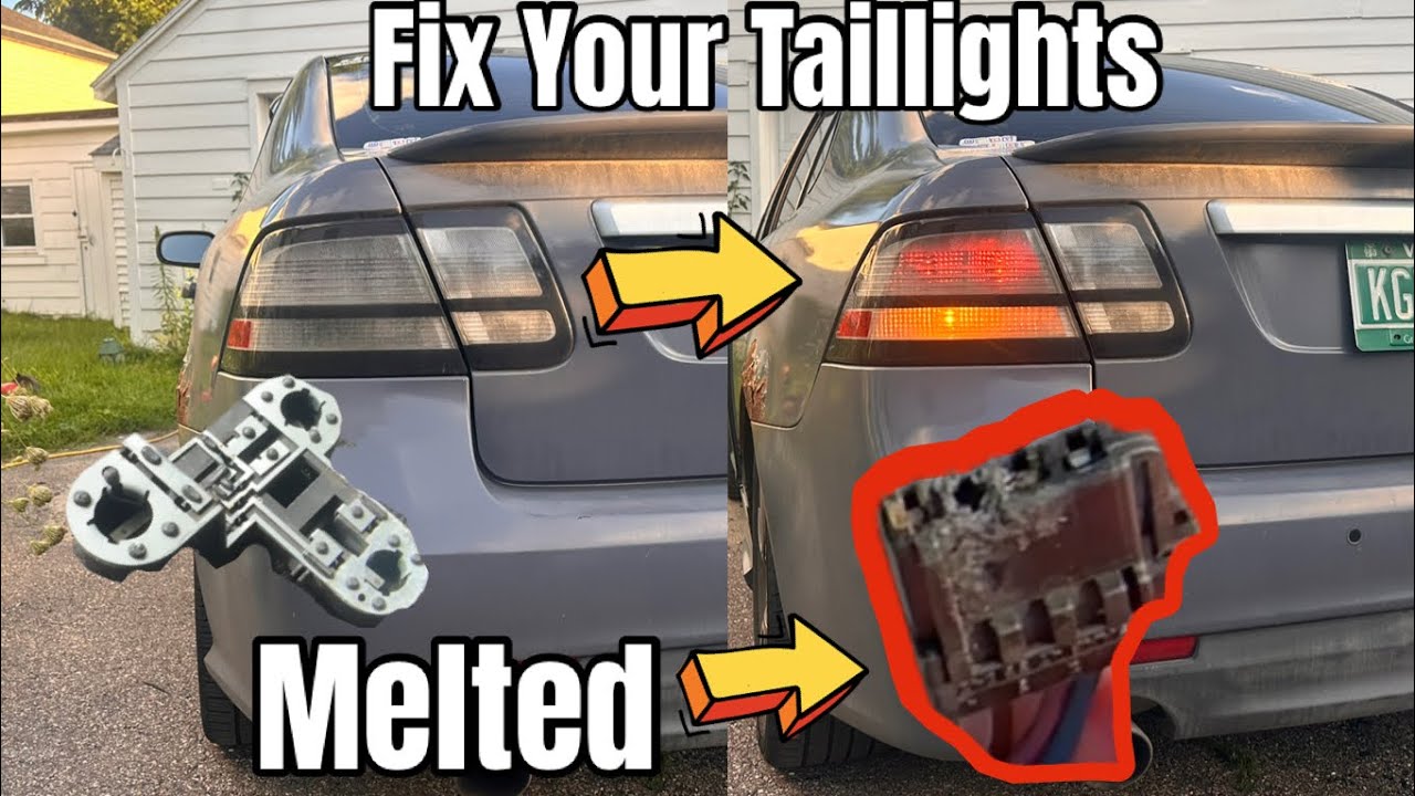 Saab 9-3 Rear Taillight Repair | Melted/Broken Fix - YouTube
