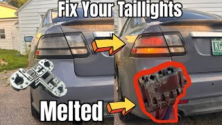 Saab 9-3 Rear Taillight Repair | Melted/Broken Fix