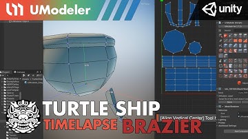 3D Modeling in Unity - Timelapse of modeling and unwrapping a Brazier in the Turtleship