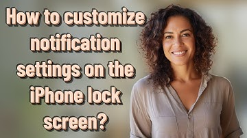 How to customize notification settings on the iPhone lock screen?