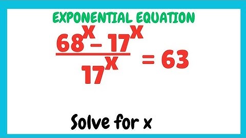 Simple Exponential Equation