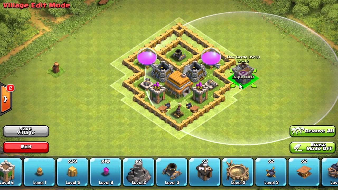 Clash of Clans - best Town hall 4 (th4) hybrid base layout - YouTube