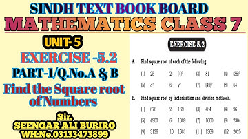 Find square root problems | Square root of Numbers | Exercise 5.2 Math class 7 | Math Grade 7