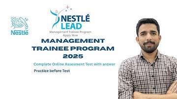 Nestle Lead Management Trainee Program 2025 | Online Assessment Test Preparation | Part 1