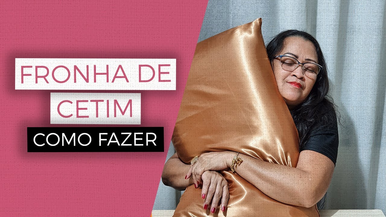Fronha de cetim - muito  fácil de fazer