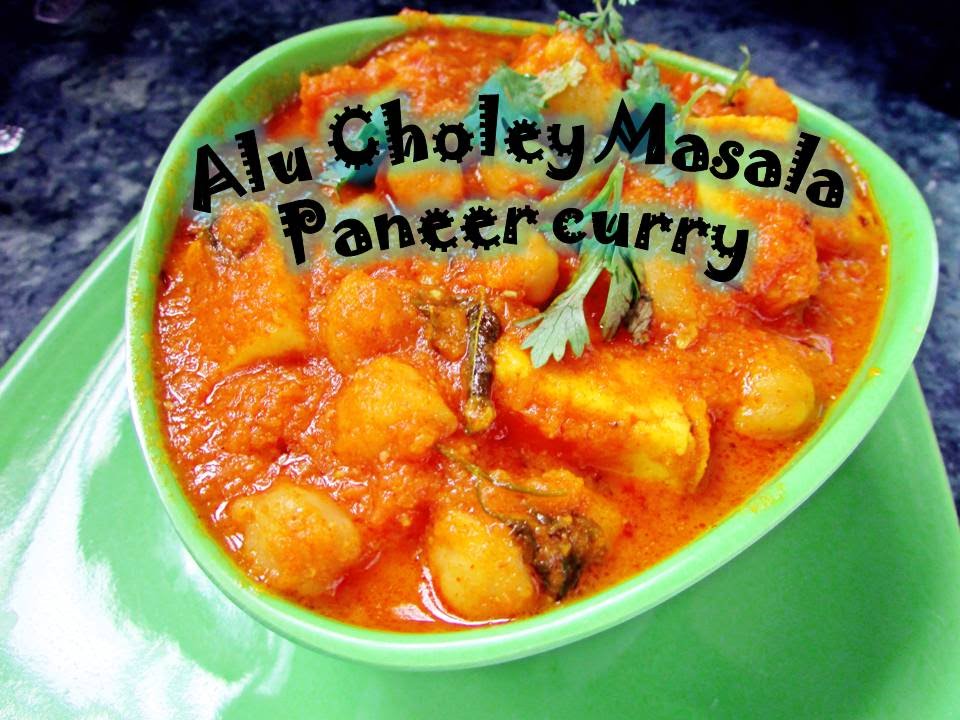 Spicy choley Potato Curry (Telugu Style) - For Chapathi, Roti, Naan ...
