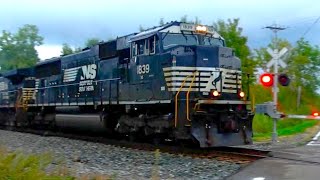 CSX and NS Trains Meet w CSXT 8907 ST70AH! CSX Train Meets CSX Tank Train! CSX DPU + More Trains!