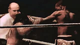 Sandy Saddler vs Charley Riley – Highlights Colorized | Featherweight Classic