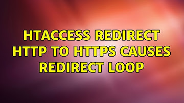 htaccess redirect http to https causes redirect loop (2 Solutions!!)