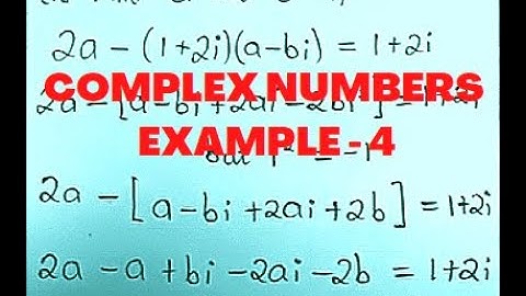 COMPLEX NUMBERS |EXAMPLE 4|