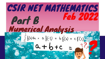 CSIR NET MATHEMATICS|Feb 2022|Part B|Numerical Analysis#csirnetmathematics#csirnetjune2021#numerical