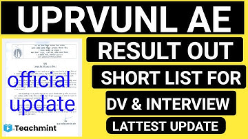 UPRVUNL E&M AE RESILT OUT||UPRVUNL STAFF NURSE RESULT OUT|UPRVUNL AE CIVIL RESULT DECLARED|Teachmint