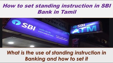 How to set standing Instruction in Bank Account - Tamil | Standing instruction in SBI Bank