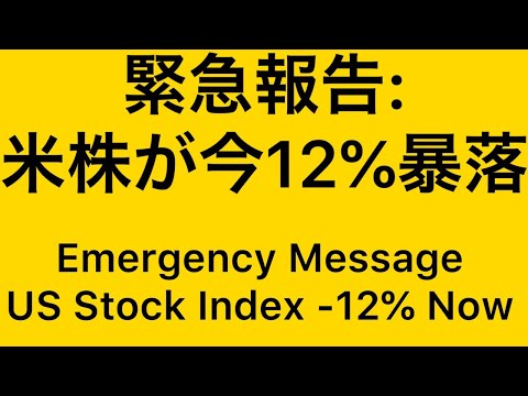 Emergency: US Stock Market Crashing 12％  NYダウが12％の暴落
