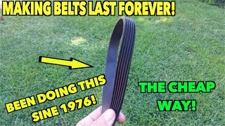 How to Make Aging Serpentine/Engine belts Last forever!  For Pennies $$