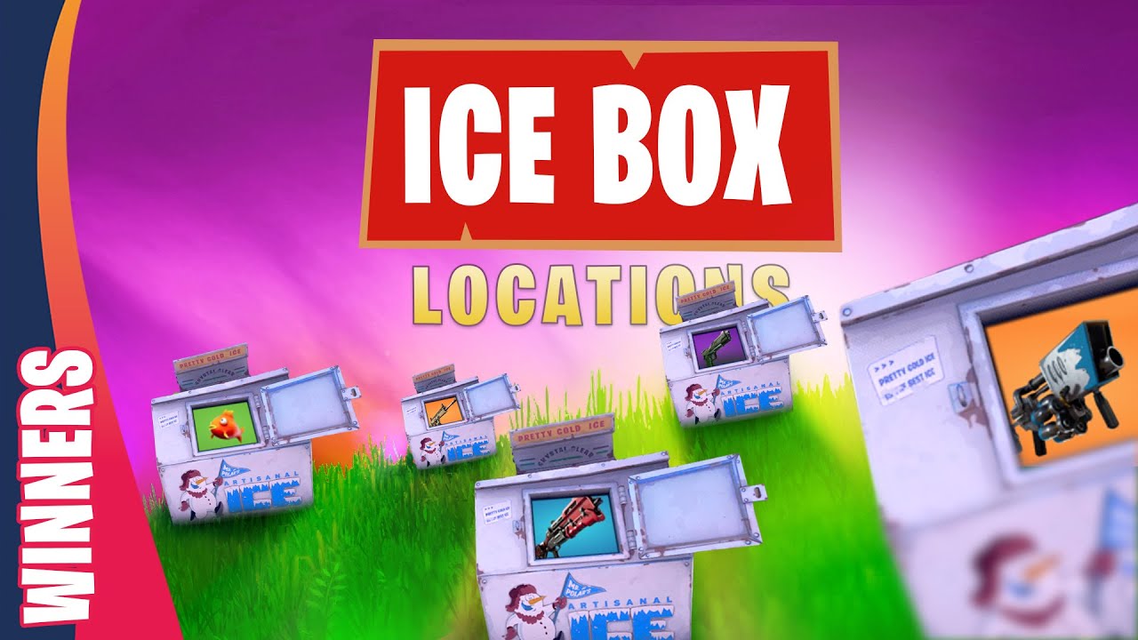 Search Ice Boxes in Fortnite Winterfest (3 close Ice Box Locations) YouTube