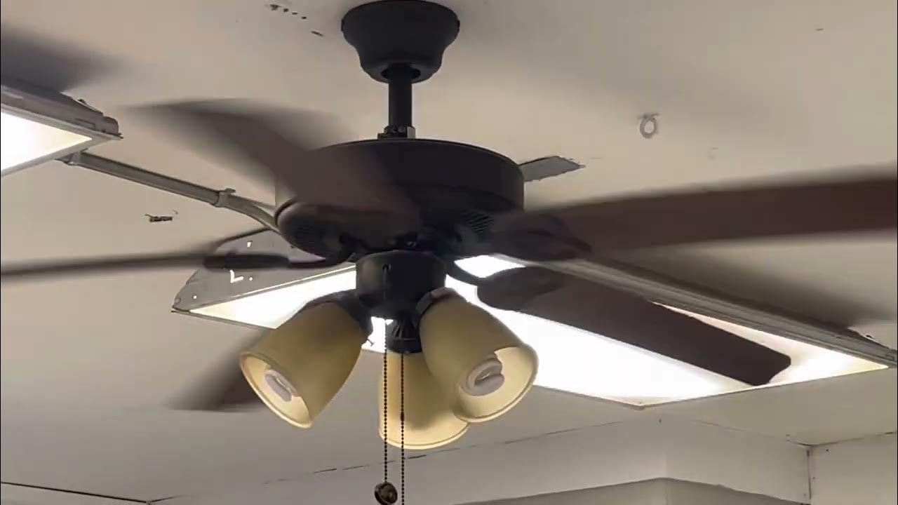 52” Hampton Bay Brookhurst Ceiling Fans - YouTube