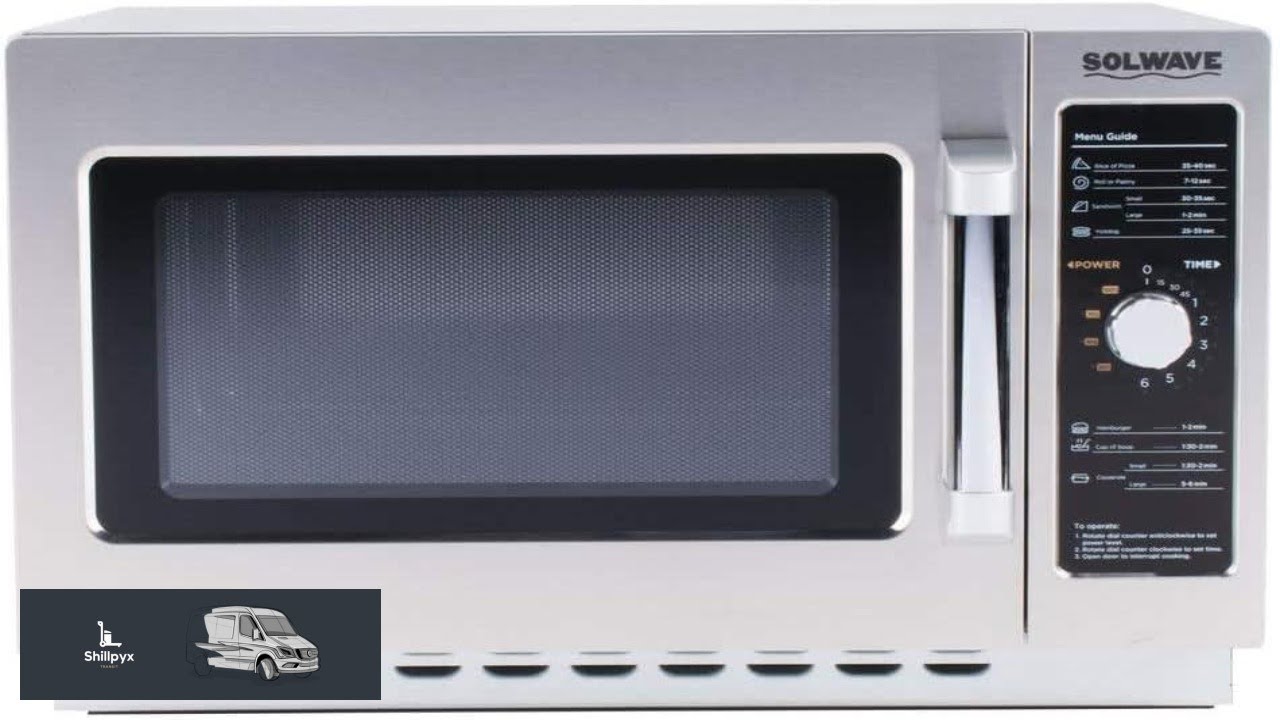 Solwave 1000W Stackable Commercial Microwave with Large 1.2 cu. ft. Interior