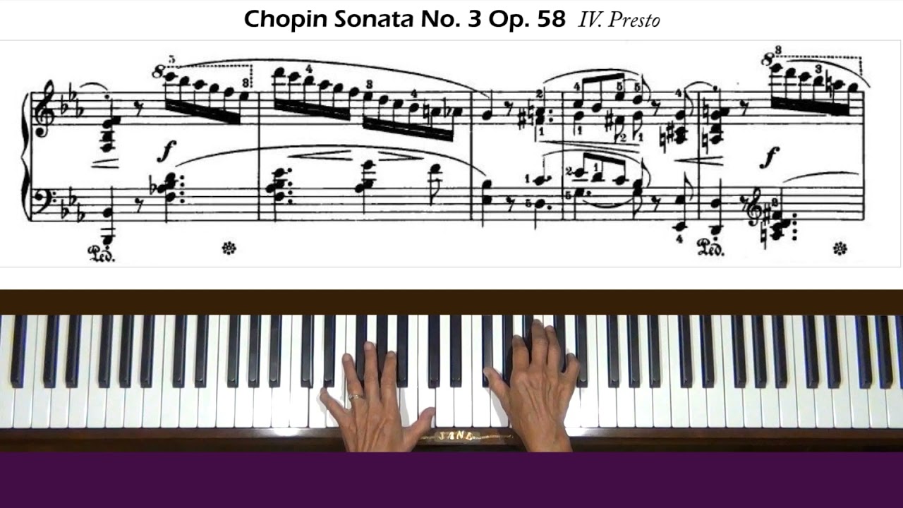 Chopin Piano Sonata No. 3 in B minor Op.58 Presto mvt Tutorial Part 3