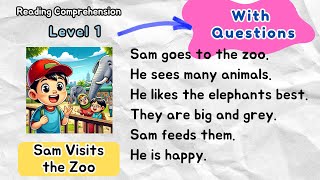 Reading Practice | Sam Visits the zoo  | English Speaking | English Reading | ESL