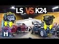 Build & Battle 3: Honda K24 vs Chevy LS V8 Engine Build-off for Gymkhana GRID EP.3