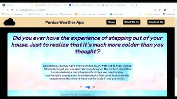 BoilerMake 2022 Project Video - Purdue Weather App