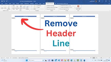 How to Remove Header Line in Word