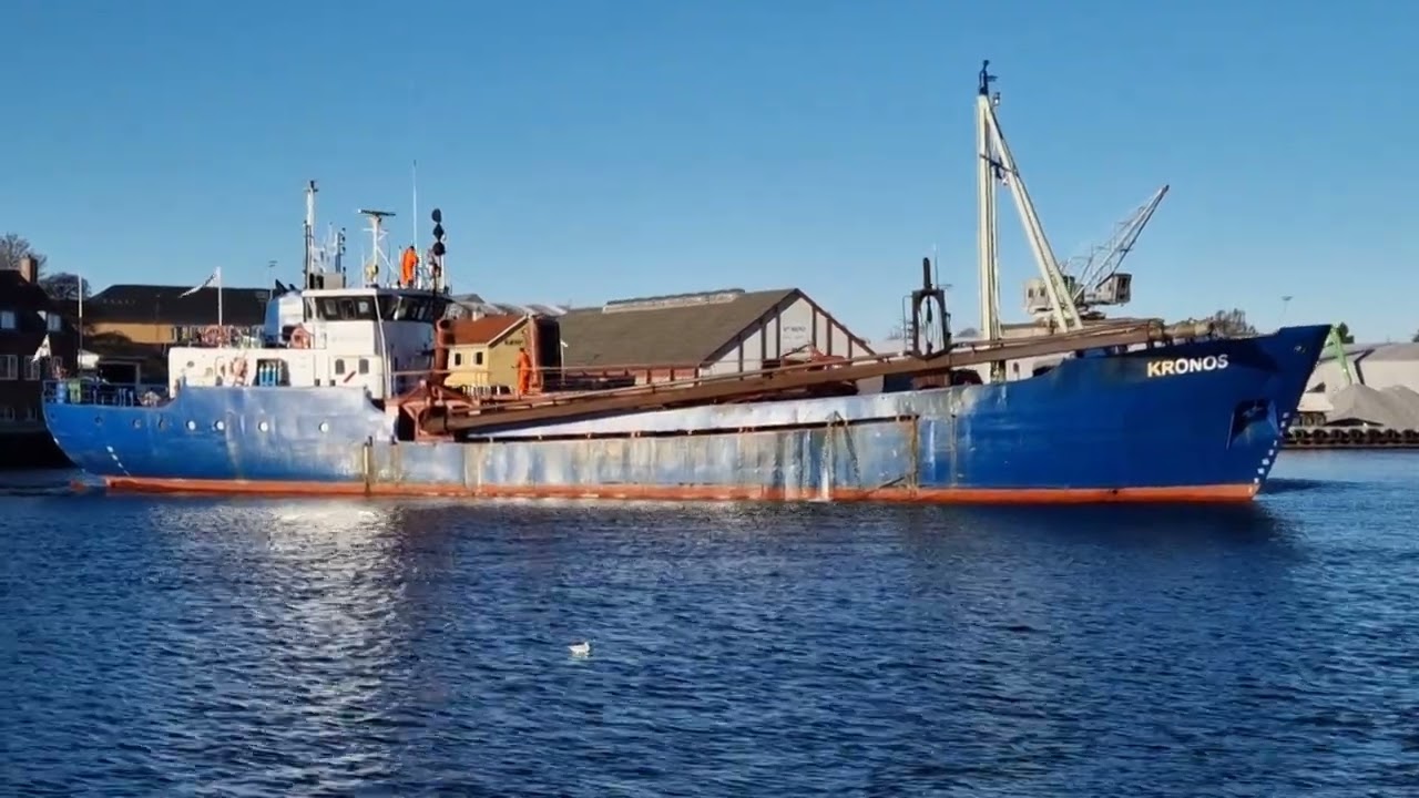 27. november 2023 Næstved - Kanalvej, Næstved Havn, Kronos afrejse fra Næstved