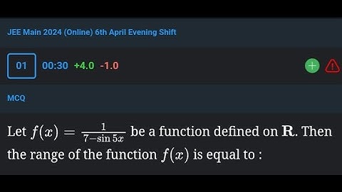Let f(x) = 1/(7-sin 5x) be a function defined on R. Then the range of the function f(x) is equal