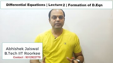 Lecture 2 | Differential Equations | Class 12th | Maths | Live Stream | By Abhishek Jaiswal