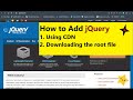 how to add jQuery to HTML, Website or Web application / how to download jQuery