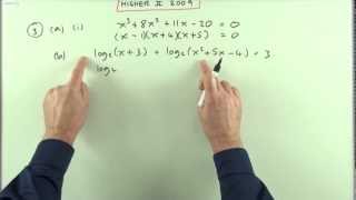 2009 SQA Higher Maths:  paper 2 no.3   Factorising a polynomial