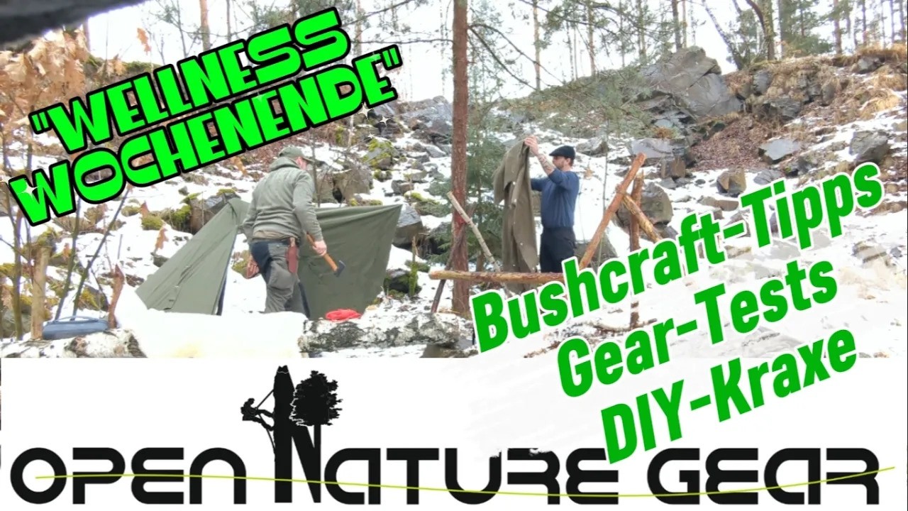 Winterbiwak mit DIY Kraxe, Bushcraft-Tipps und Gear-Tests / wintercamp with diy bagpack + gear tips