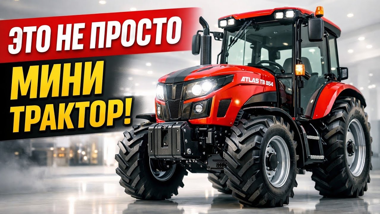 Этот мини-трактор 85 л.с. ШОКИРУЕТ ВСЕХ! 😱 | ATLAS TB 854 Обзор 2025