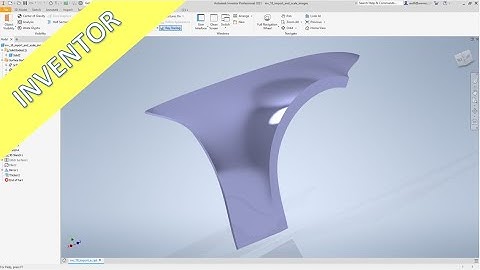 Car Fender - Kotflügel - Inventor 2021 Training - Surfaces
