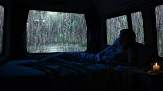 Sounds Rain & Thunder on Cozy Car 🌧️ Relaxing Nature Sounds for Calming Anxiety & Deep Sleep, ASMR