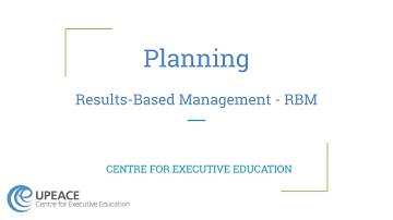 Results-Based Management Planning