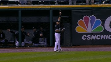 Melky leaps to rob a homer, celebrates