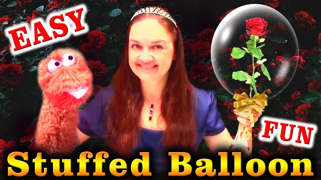 風船 中国語 Easy!🌹How to stuff A Rose 🌹 into balloon without a tool. 🌹Cool present! Part 2.