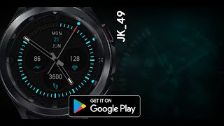 JK_49 Analog Glow WEAR OS [Multilingual Multicolor]  Samsung Watch Face screenshot 2