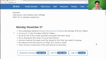 61A Fall 2017 Lecture 36 Video 1