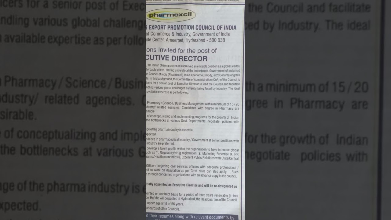 PHARMACEUTICALS EXPORT PROMOTION COUNCIL OF INDIA