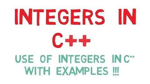 Integers in C++ in Urdu/Hindi