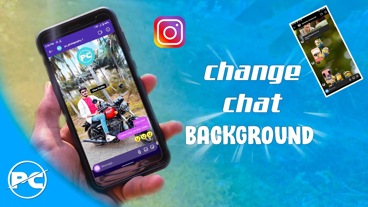 how to change instagram chat wallpaper | Use your OWN photo | set your  image as wallpaper | URS PC - YouTube