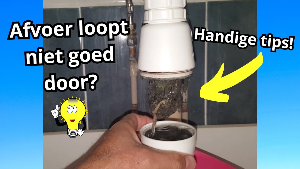 Afvoer is niet verstopt maar loopt niet door? Handige tips! 👍 YouTube