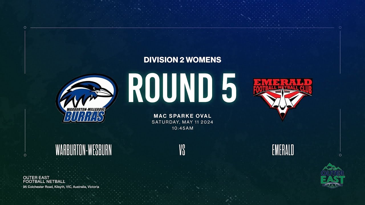 R6 Snr Women DIV 2 Warburton Wesburn V Emerald 18052024 YouTube